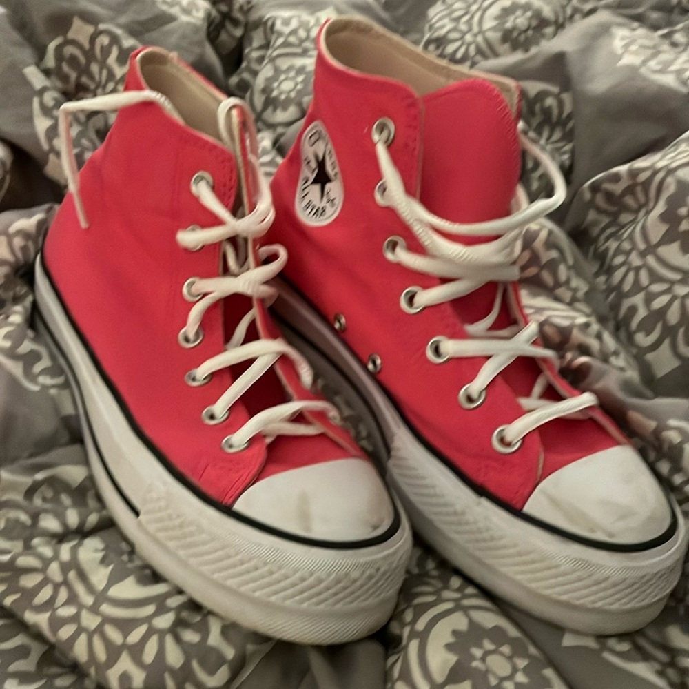 Rare Hot Pink Platform Converse